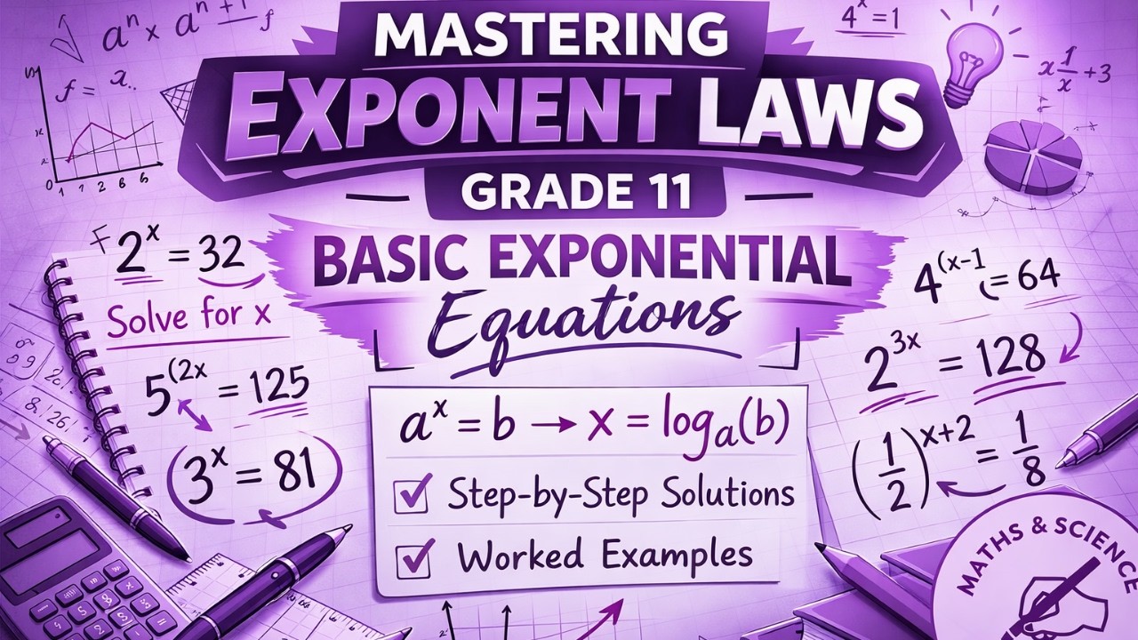 Mastering Exponent Laws Grade 11 Exponential Equation lesson 5