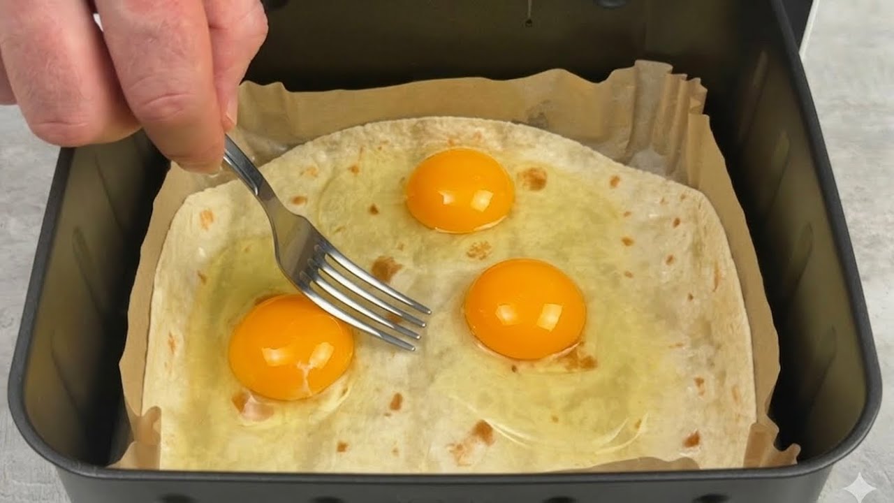 Eggs and tortilla in an air fryer... YOU NEED TO TRY IT!