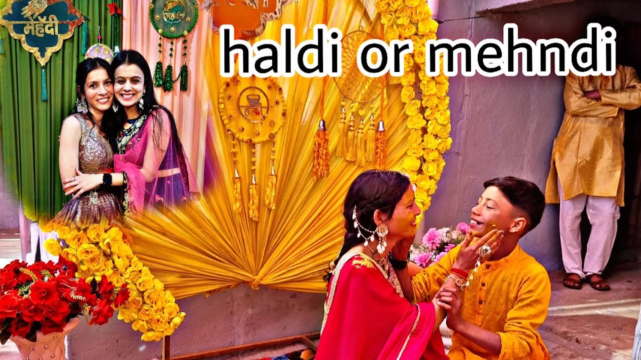 mujhe lag gyi haldi  or mehndi     .... haldi mehndi vlog   ..... tanukevlogs   ...