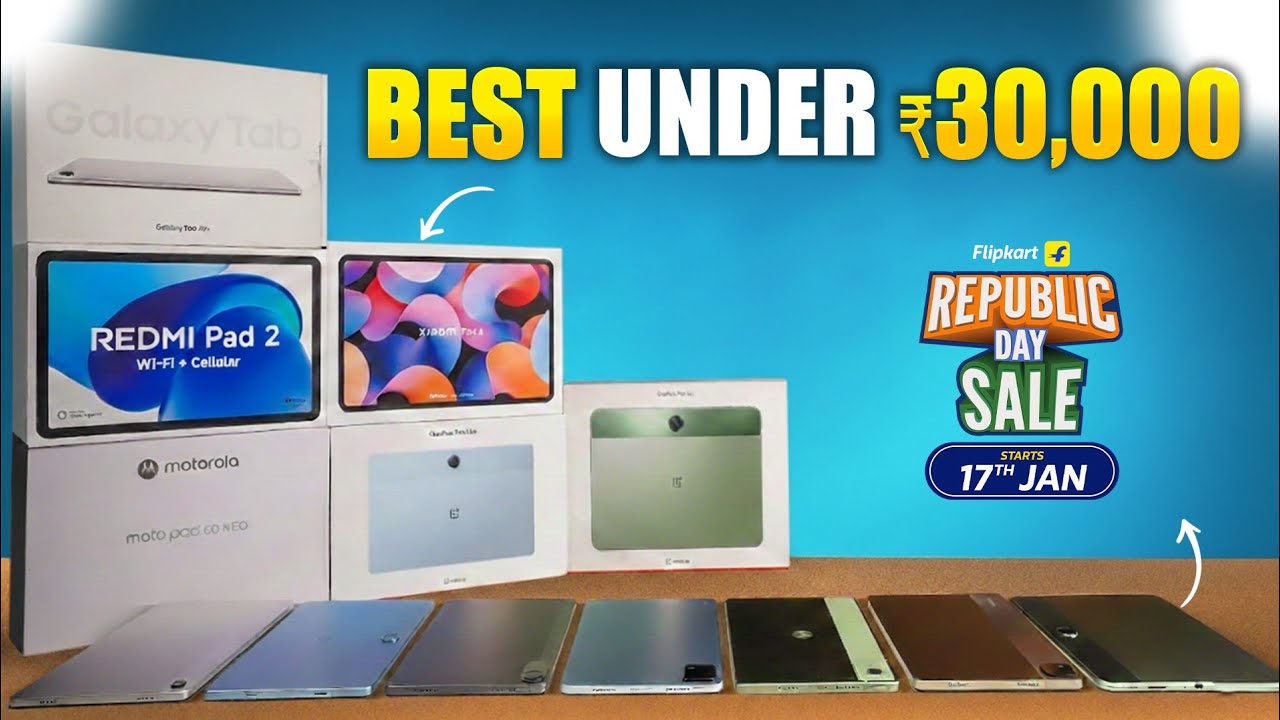Don’t Miss⚡️Top 5 Best Tablets Under 30000 On Flipkart Republic Day Sale⚡️Best Tablets Under 30000