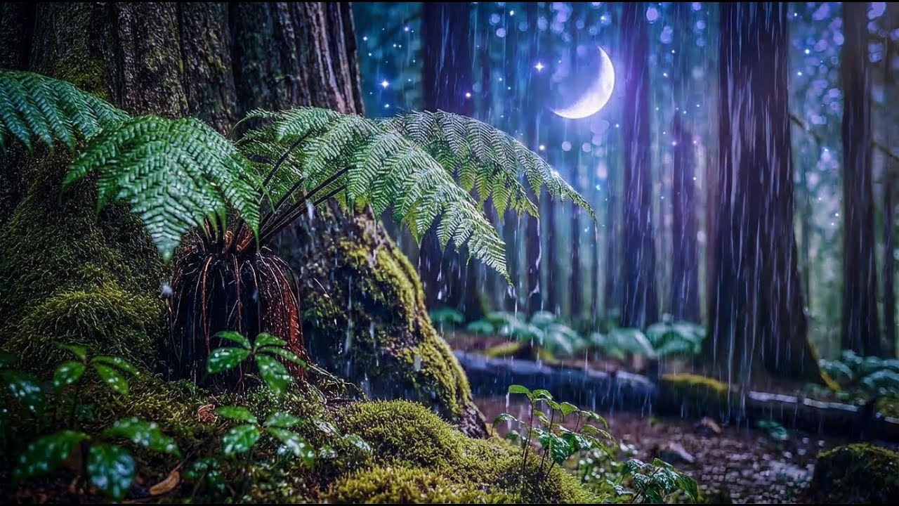 Lush Forest Rainfall | 10 Hours of Gentle Rain Ambience for Sleep, Study & Relaxation