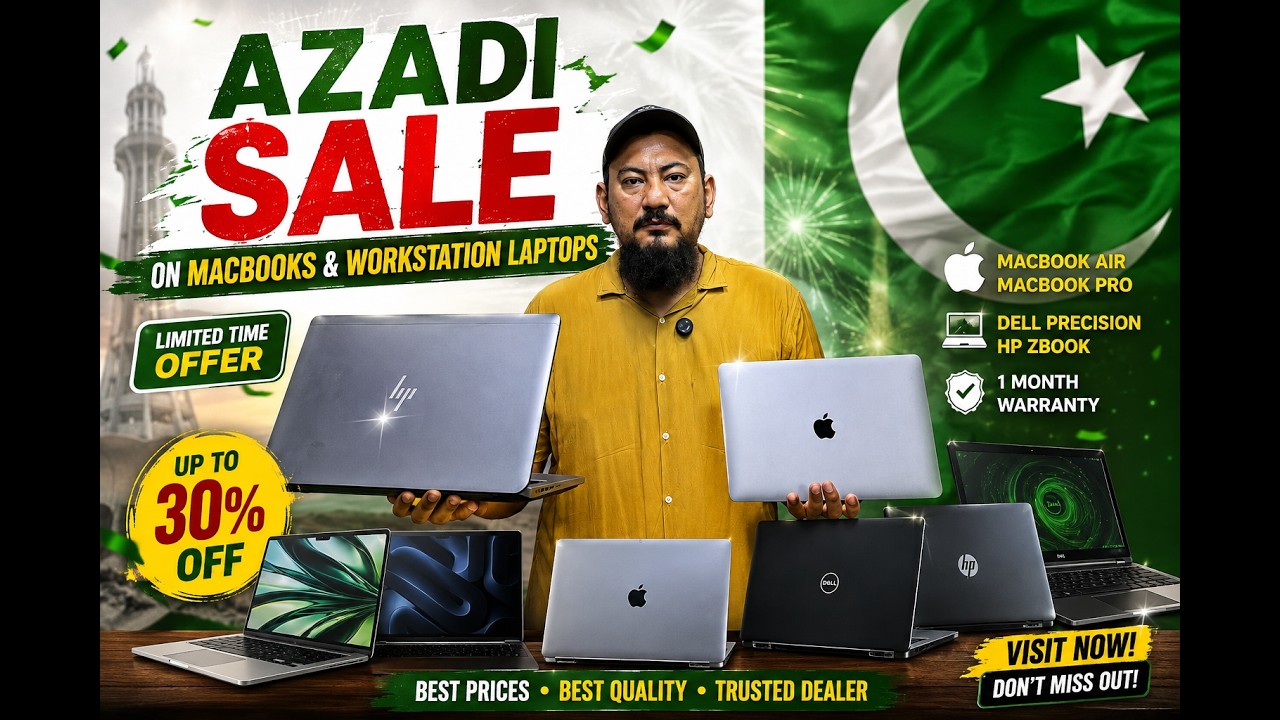 🇵🇰 Independence Day Sale 2026 | MacBook & Workstation Laptop Sale | Wholesale Prices in Pakistan