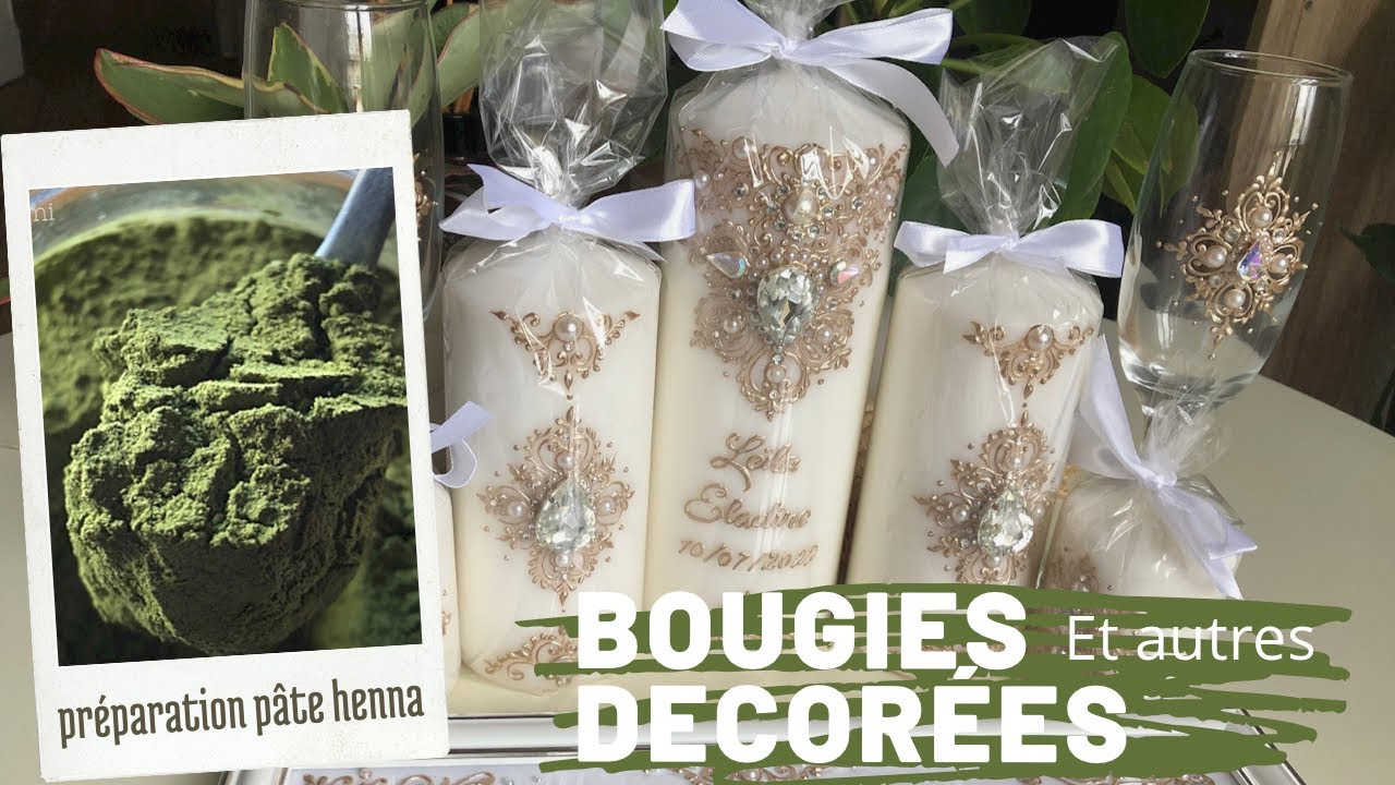 Bougies décorées