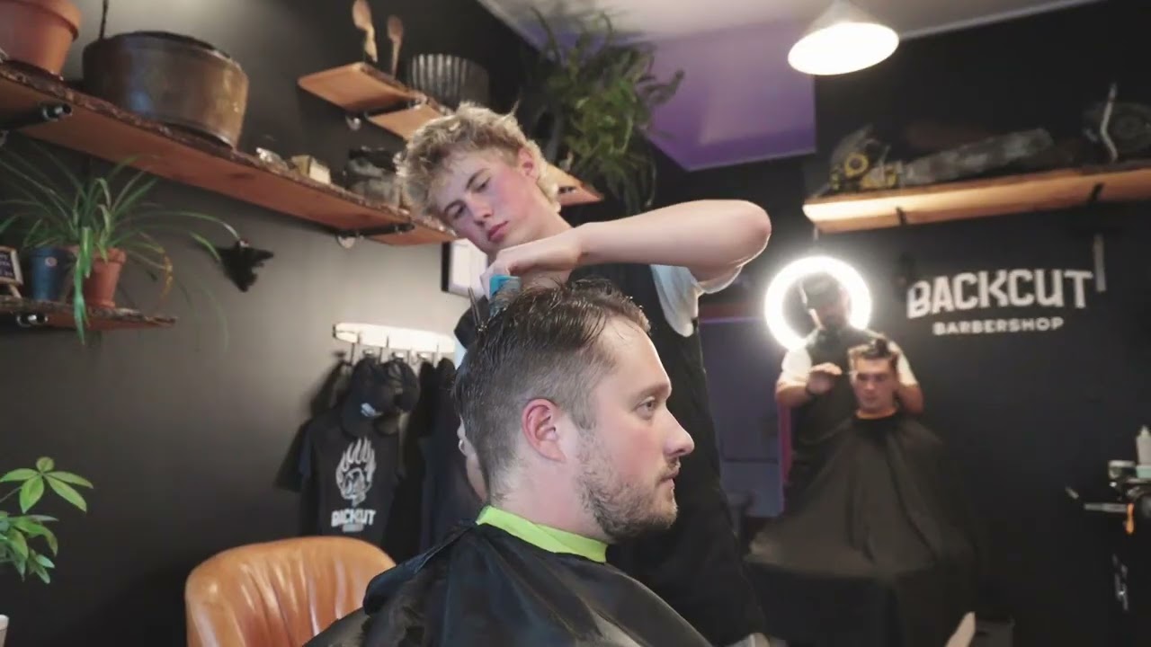 Haircuts in Action at BackCut Barbershop!