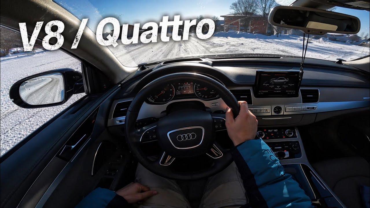 Audi A8 4.2 TDI Quattro vs. Tiefschnee ❄️ Quattro-Power im bayerischen Winter | POV