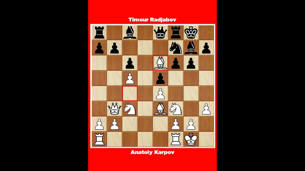 Anatoly Karpov vs Timour Radjabov √ It cat 19 Wijk Aan Zee Netherlands, 2003.