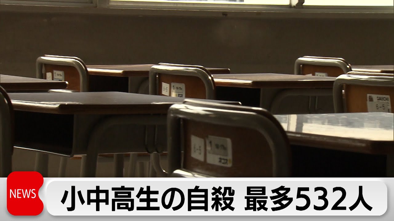 小中高生の自殺者数が過去最多も全体の自殺者数は初めて2万人下回る