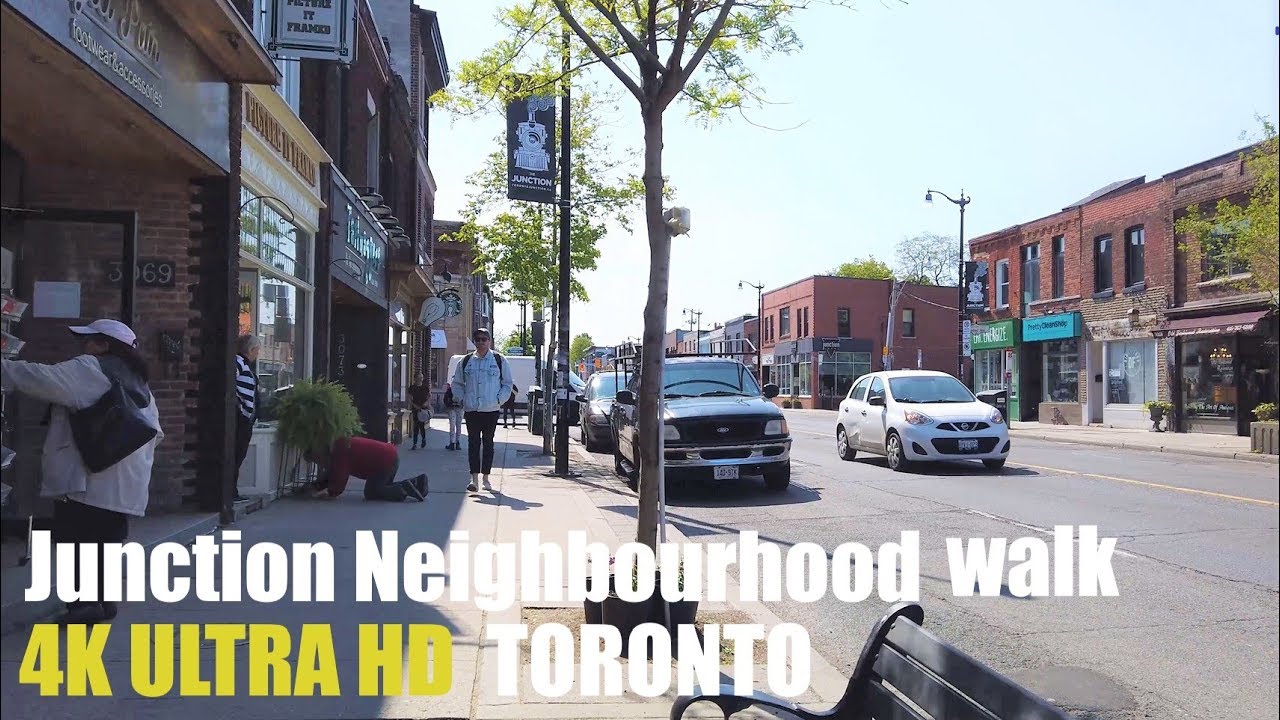Junction neighbourhood walk , Toronto (walking tour 4k)