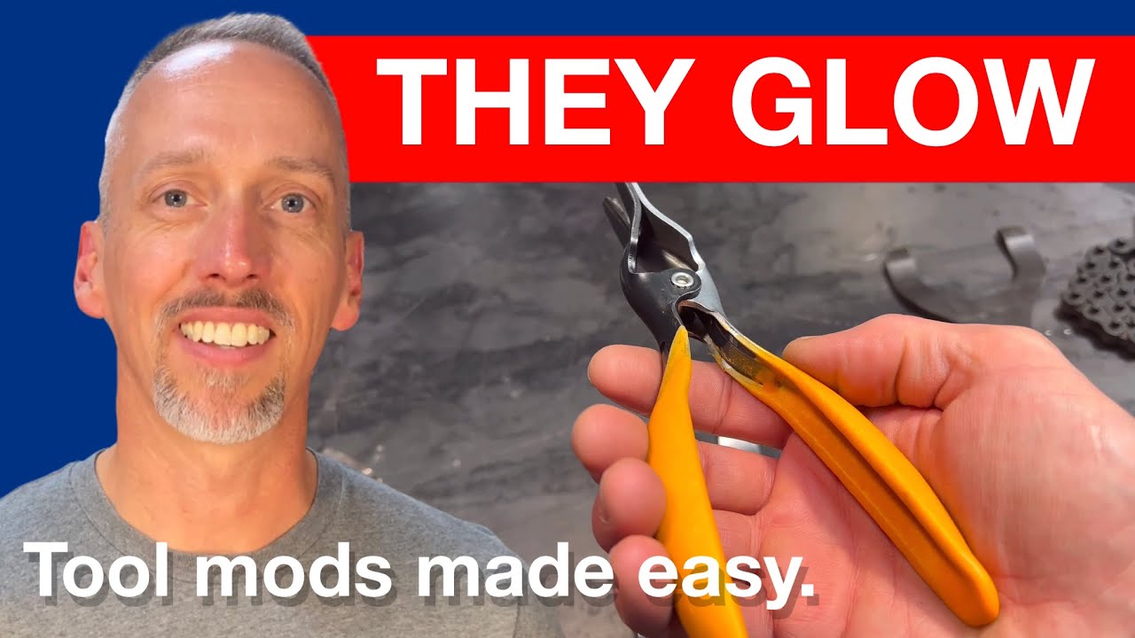 Making custom glow-in-the-dark tool handles.