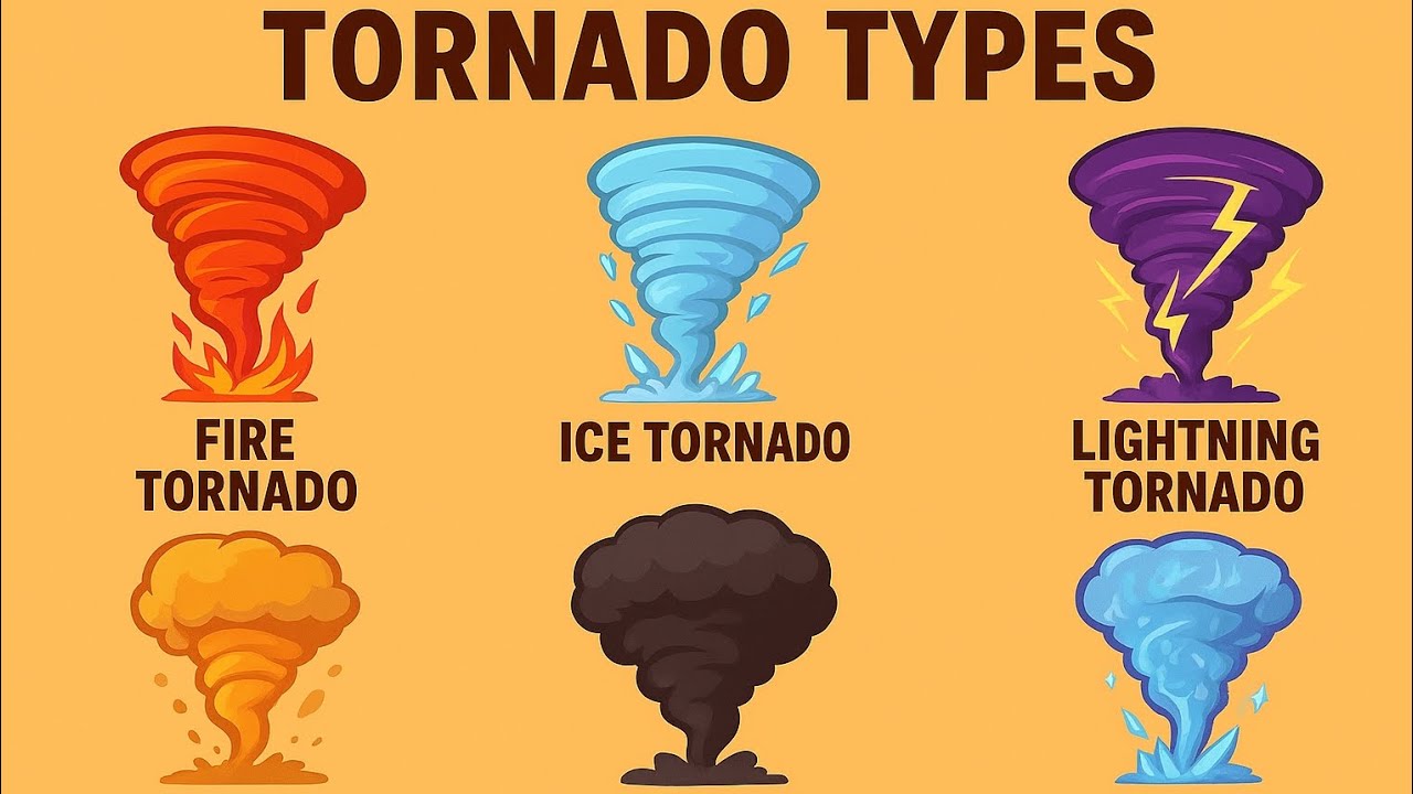 🔥 6 Types of Tornadoes Explained | Fire, Ice, Lightning, Sand, Smoke &  | Tornado Facts in Hindi 🌪️