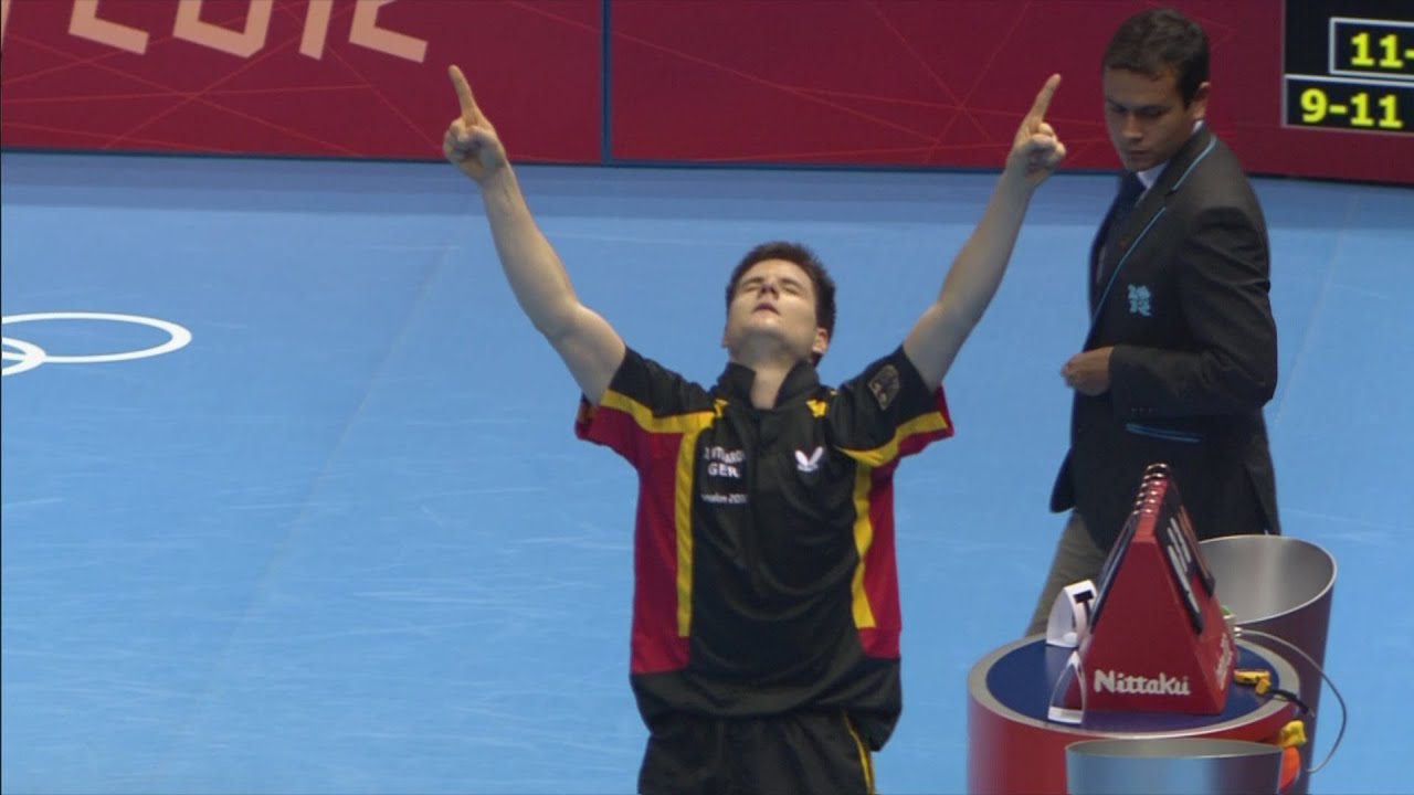 Ovtcharov (GER) Wins Table Tennis Quarterfinal v Maze (DEN) - London 2012 Olympics