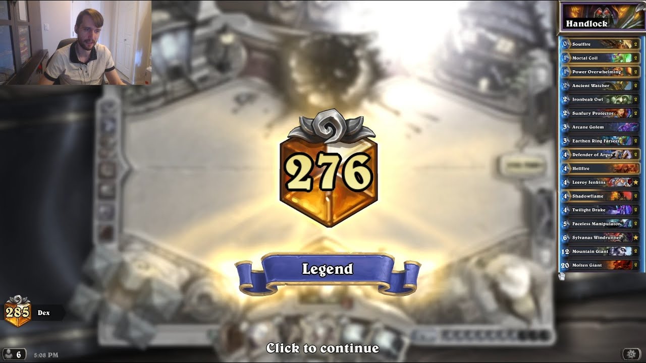 Hearthstone: Classic Handlock Climbing in Legend!