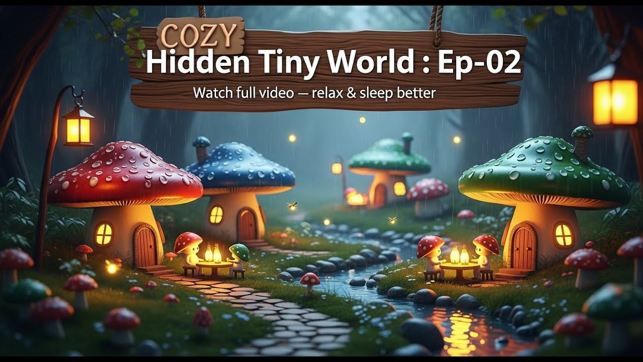 Hidden Mushroom Village | Help to Sleep & Relax you