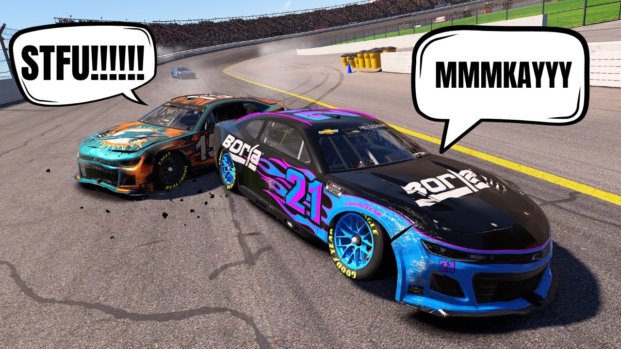 "Shut the f*ck up!!!!" Epic Iracing sim racing crashes and best Nascar sim racing moments