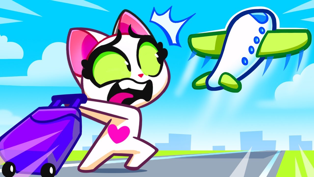 😿 ¡Cuando papás no están! ✈️ ¡Bebé perdido en el aeropuerto! ✈️ Consejos de viaje por Purr Purr