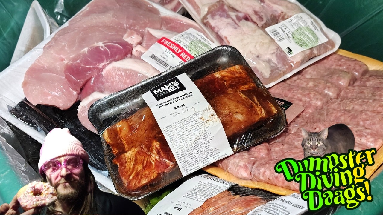 Dumpster Diving For Food Caraliner Dumpster Ribz!