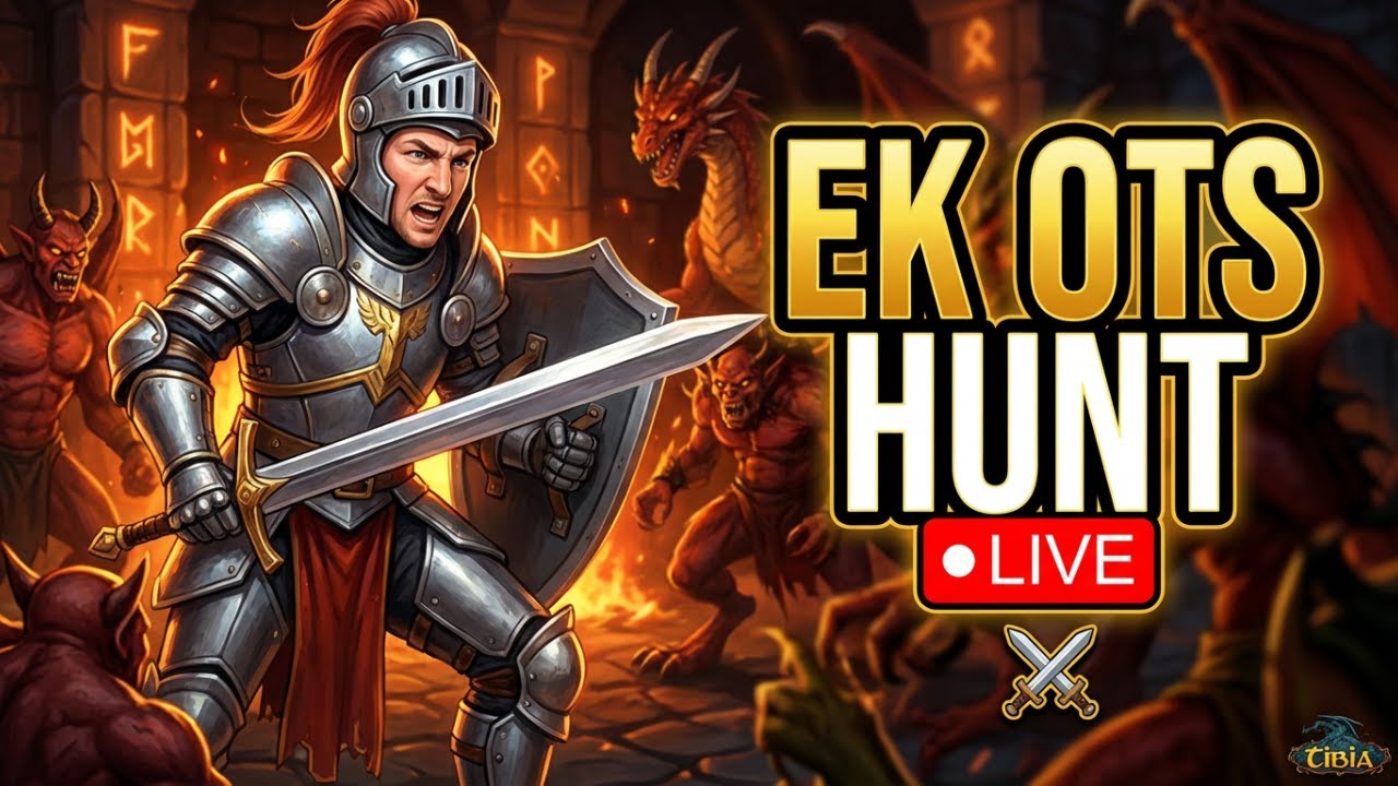 🔴 Tibia LIVE | EK Solo Hunt on OTS | Chill Grinding & Chat