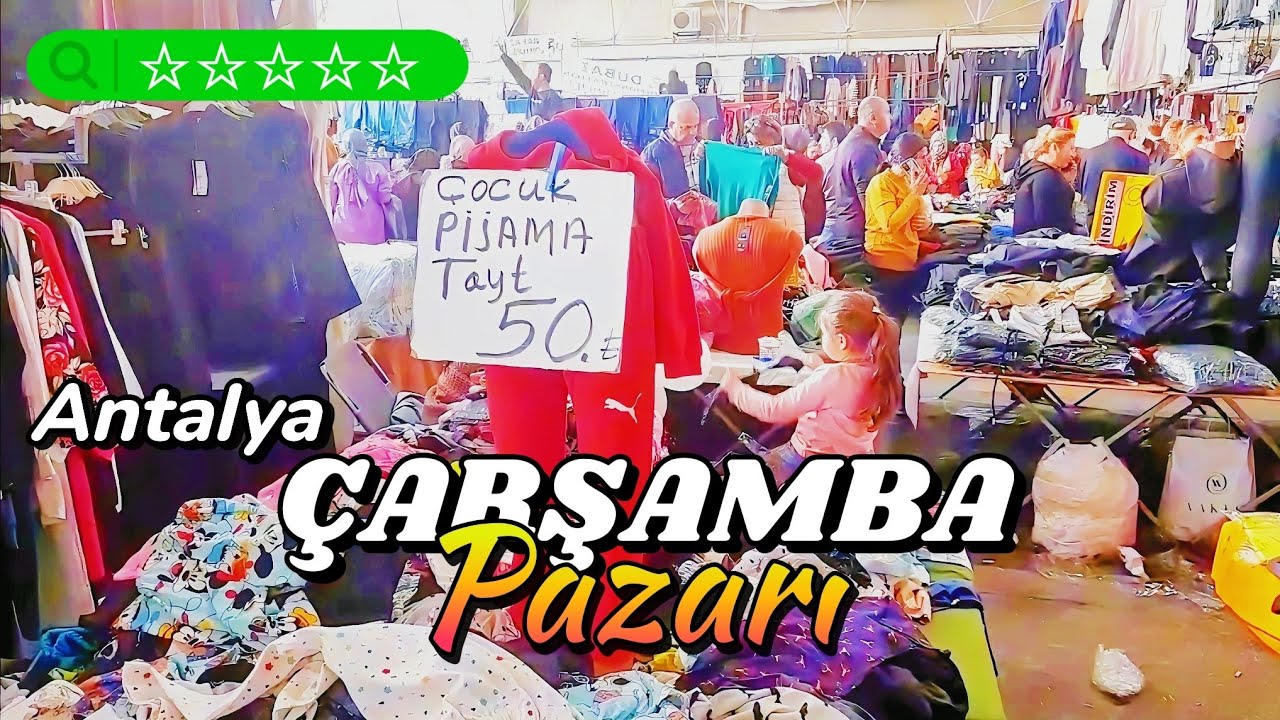 🇹🇷 Antalya Muratpaşa Çarşamba Pazarı | Best Things To Do in Antalya Turkey Vlog 2024 4K