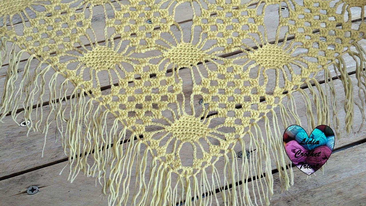 Châle Soleil crochet magnifique / Hermoso chal tejido a crochet