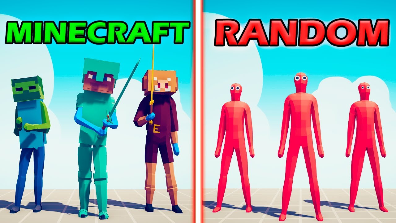 RANDOM TEAM vs MINECRAFT TEAM - Totally Accurate Battle Simulator | TABS
