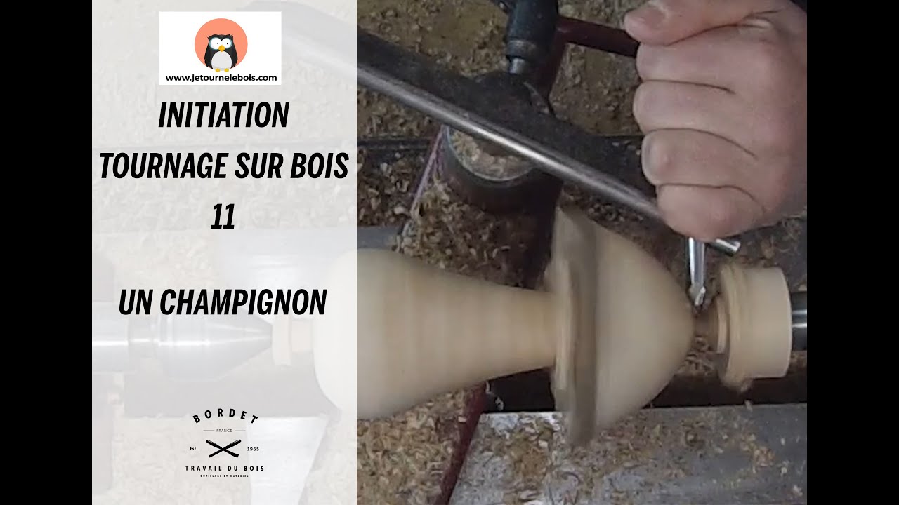 Initiation tournage sur bois 11 : Un champignon