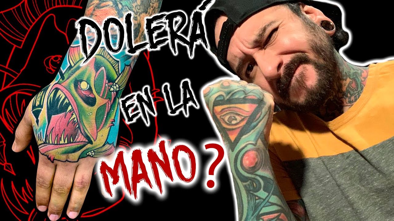 tatuando toda la MANO //pez abisal