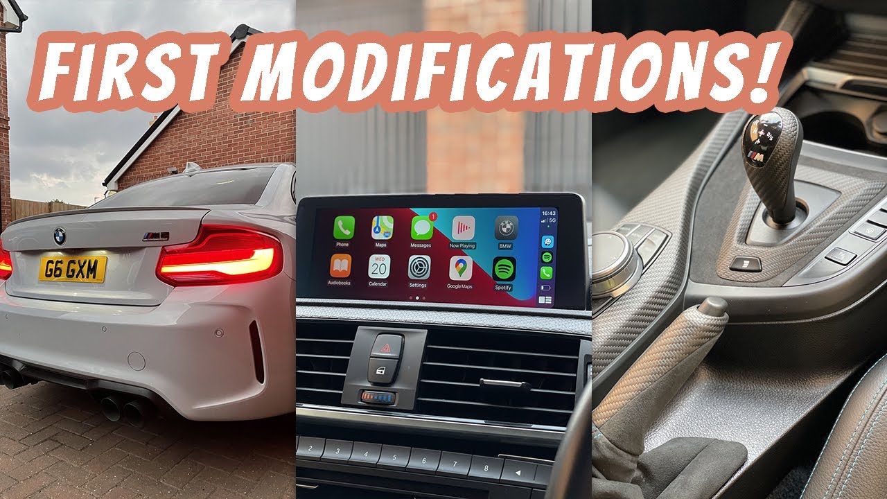 FIRST MODS ON MY BMW M2 COMPETITION! APPLE CARPLAY & CARBON!