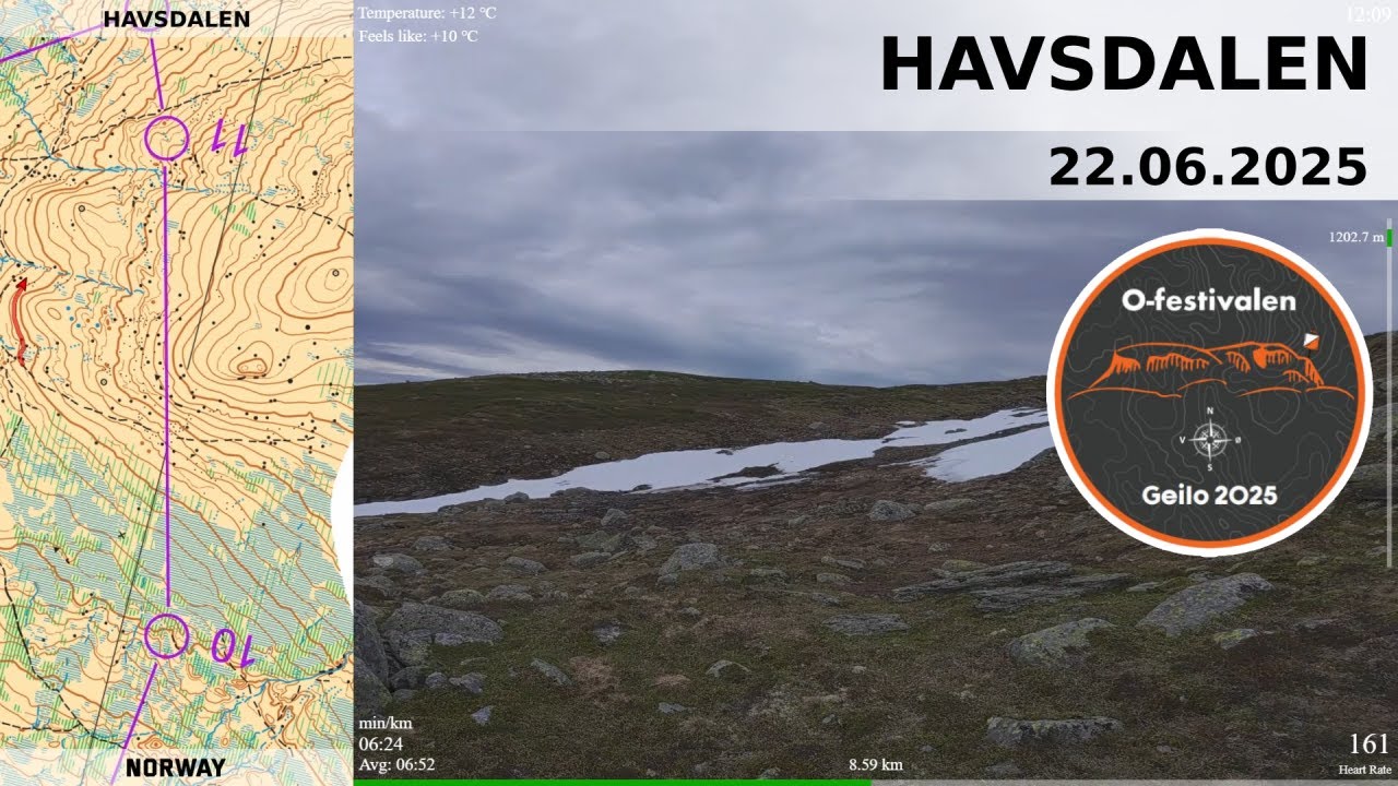Headcam Orienteering: Havsdalen, Geilo, Norway. O-Festivalen, long.