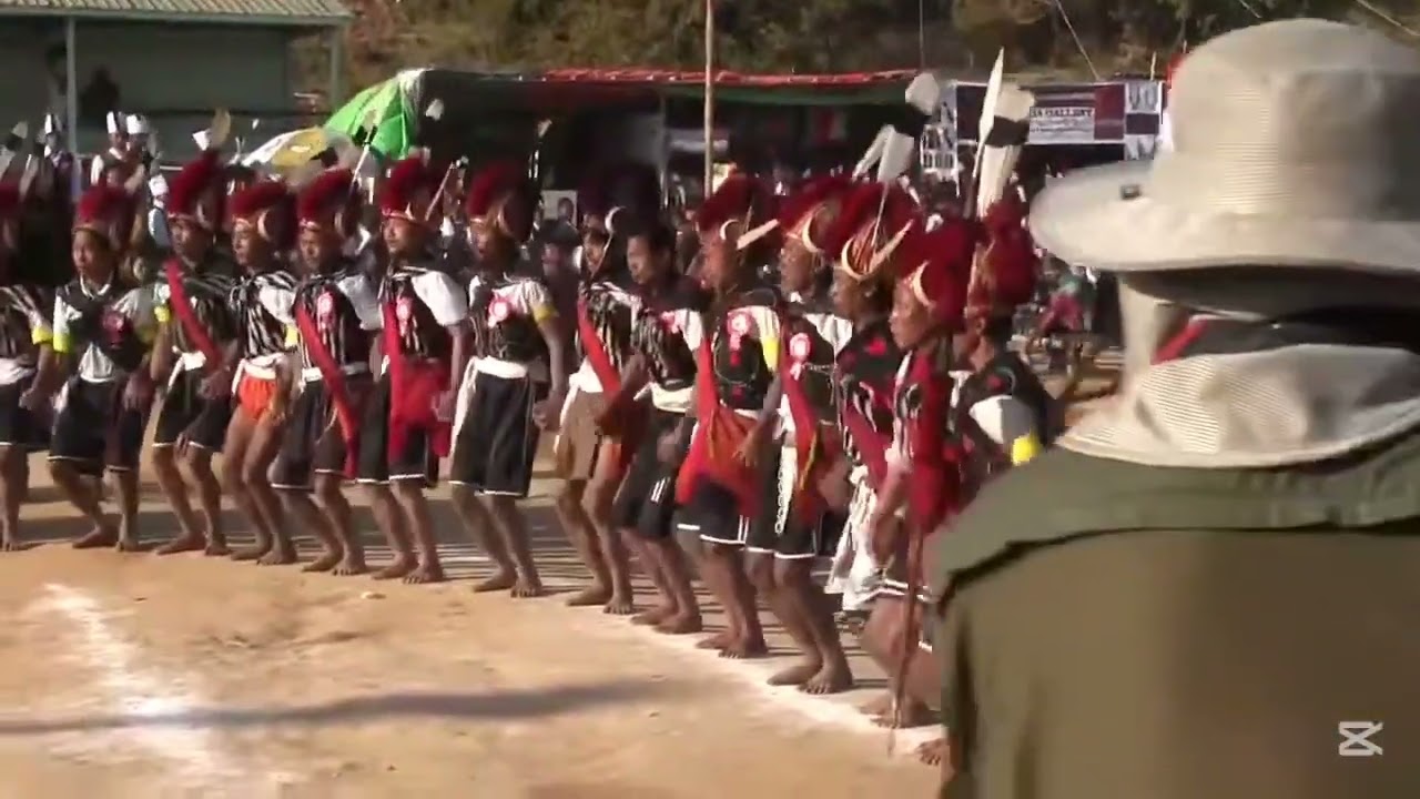 Naga New Year Festival , Layshi ,Para men's dance .