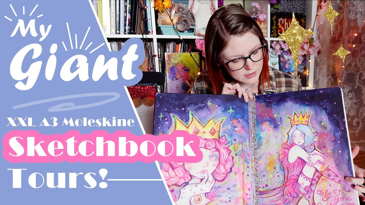 My GIANT sketchbook tour!! XXL A3 Moleskine Magic *~*