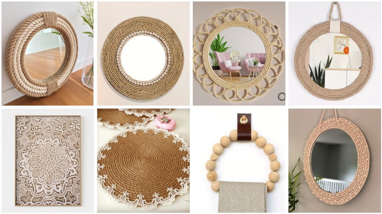 افكار ✨عندك مرايا وكرتون اصنعي ديكورات راقية لزينة بيتك بأقل تكلفة #diy #decor #ideas#handmade