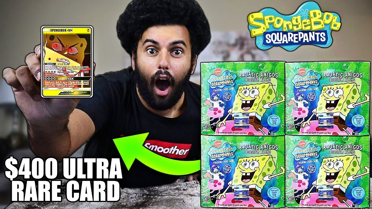 Opening OVER 100 VINTAGE Spongebob Squarepants BOOSTER PACKS!! *Hunting For $400 ULTRA RARE CARD!!*