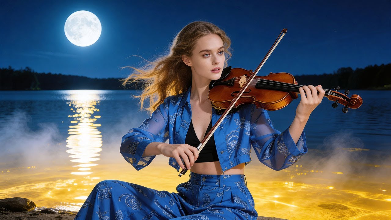 🎻🎹 Violin & Piano by the Moonlit Lakeside – 1 Hour Romantic Dreamy Music for Sleep