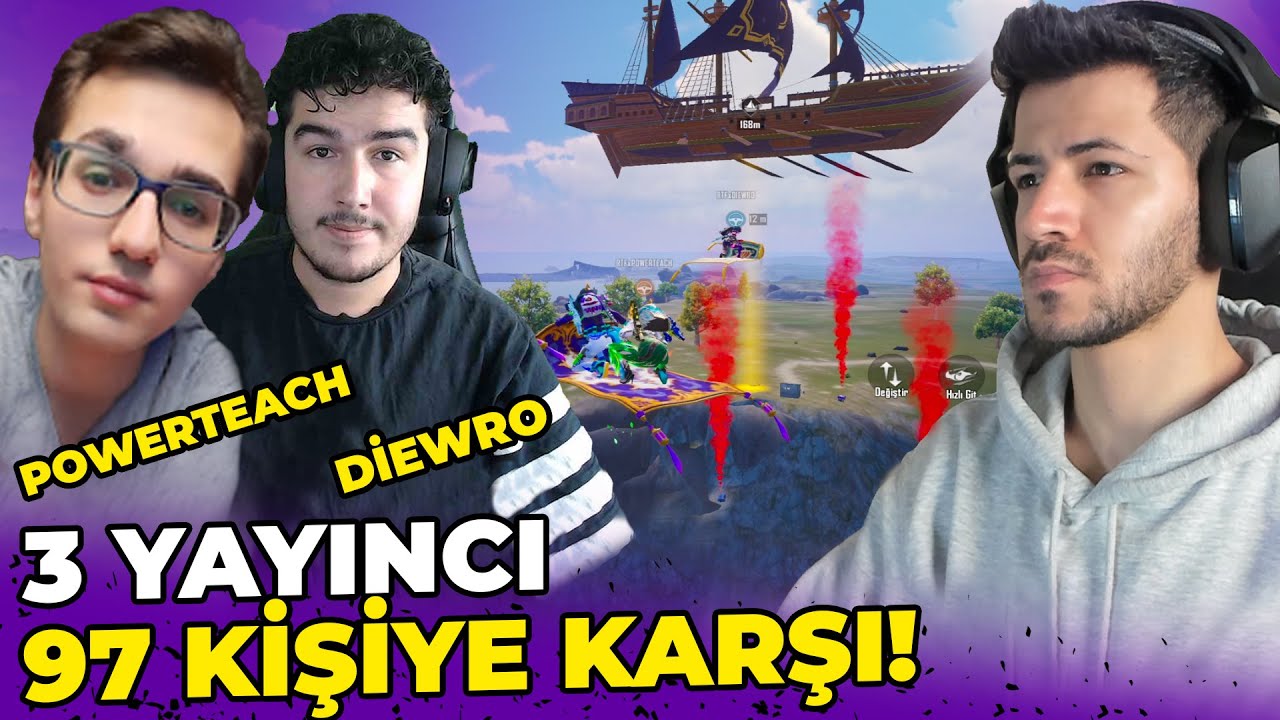3 YAYINCI ERANGEL GİRERSE NE OLUR / PUBG MOBILE