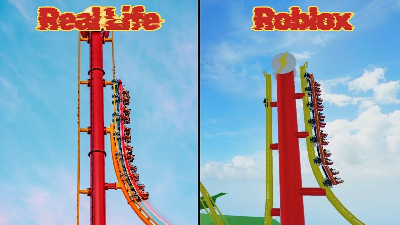 I built The Flash: Vertical Velocity in Theme Park Tycoon 2