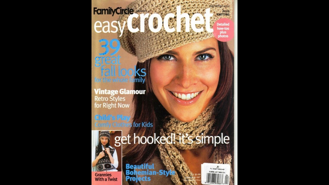 Family circle easy crochet 2005 fall witner Журнал с образцами на английском языке