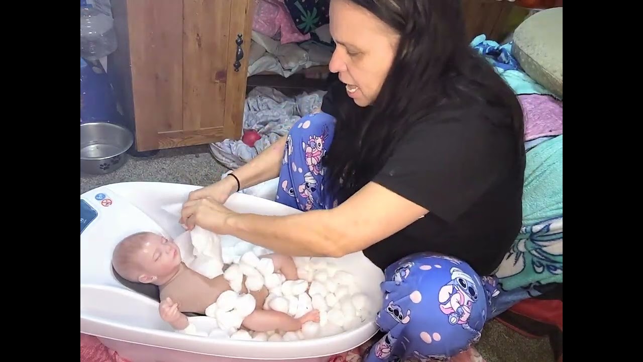 Bath and bedtime /feeding with baby Logan .