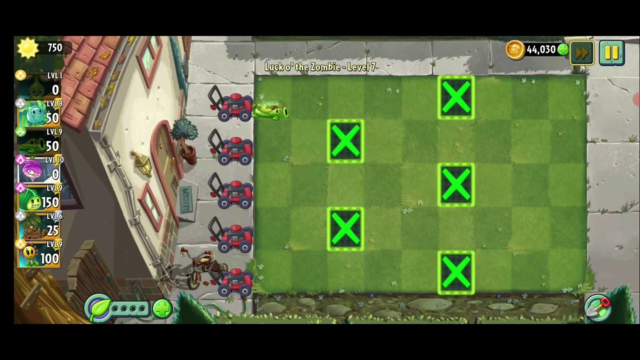 PvZ 2 - Luck O' the Zombie - Easy Levels - Level 5 to Level 8