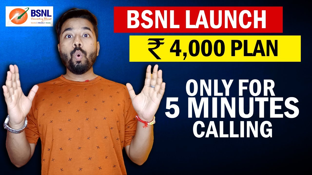 Today Bsnl Launch rs - 4,131/- Plan only for 5 Minutes calling (No DATA, No SMS) #bsnl