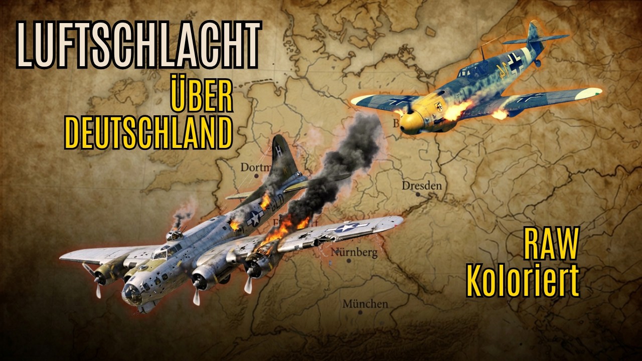 Luftkampf in Farbe  II  B-17 Bomber vs. Bf 109  II  Brutaler Luftkampf &uuml;ber Deutschland