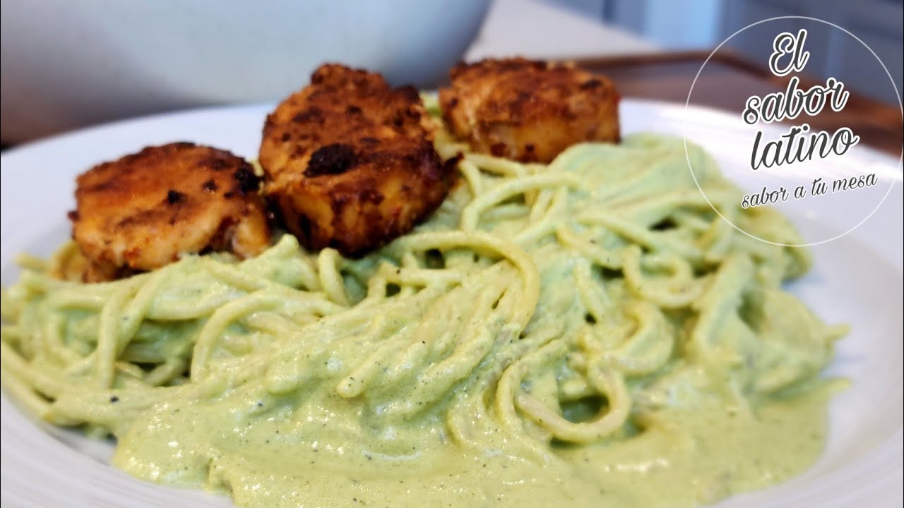 🔴Como Hacer Espagueti Verde Cremoso Receta Fácil y Deliciosa