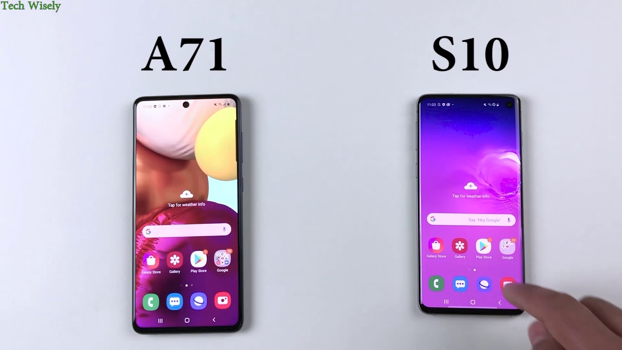 SAMSUNG A71 vs S10 Speed Test Comparison