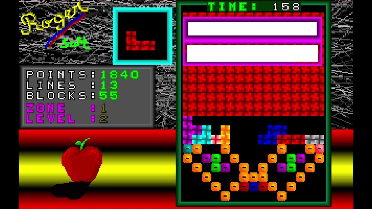 Let´s play S-Tetris (Super Tetris) by Rogersoft (MS-DOS) #msdos
