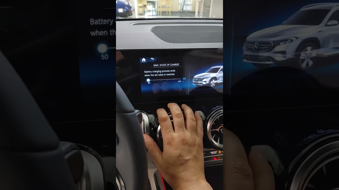 R&eacute;glage du niveau de charge dans la Mercedes EQB