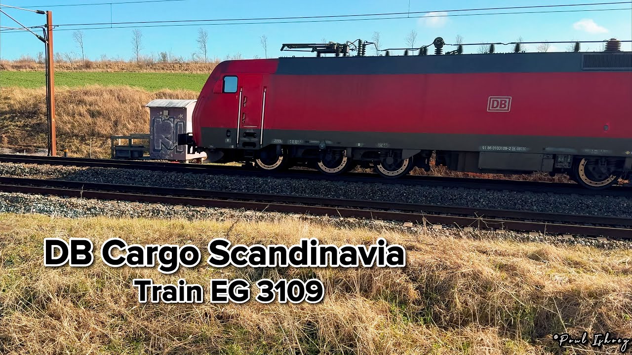 DB Cargo Scandinavia EG 3109 – Start-up Sound + Departure (4K)