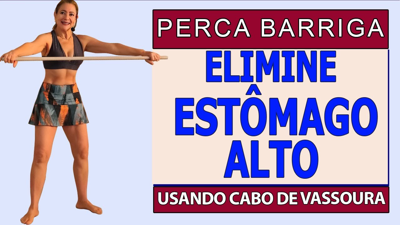 🔴 PERCA BARRIGA E ESTÔMAGO ALTO USANDO CABO DE VASSOURA - TREINO PARA O CORPO TODO - Vídeo 482