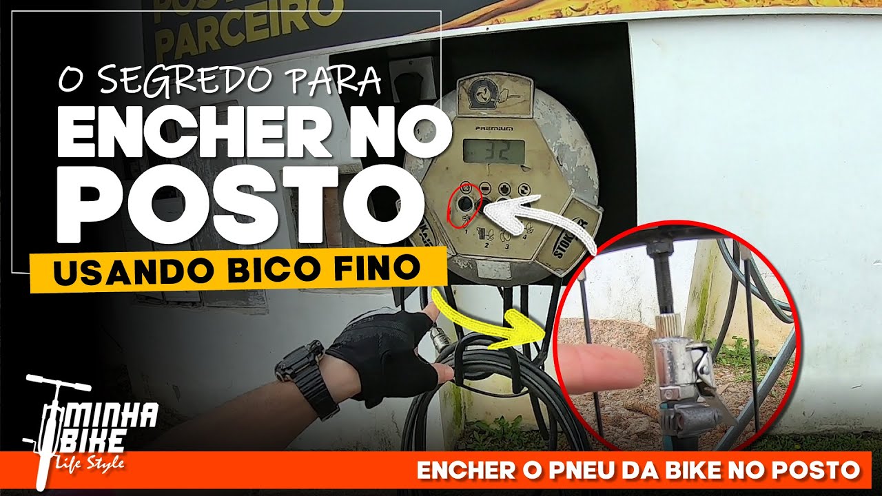 COMO ENCHER O PNEU DA BIKE COM BICO FINO NO POSTO (Precisa de adaptador) - Minha Bike Life Style