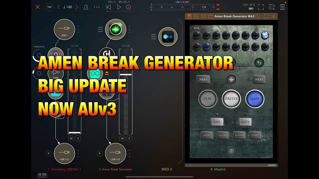 AMEN BREAK GENERATOR - Эпическое новое обновление - Теперь AUv3 - Пошаговое руководство и демовер...