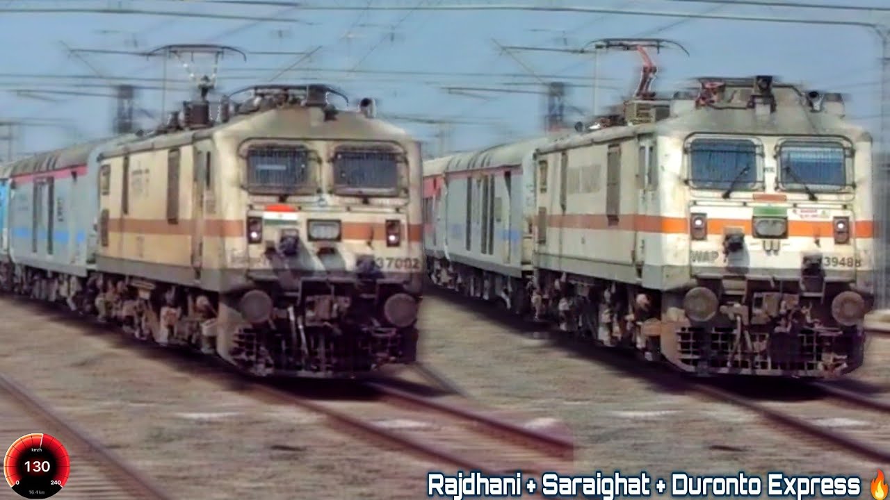 High Speed Back to Back 130Kmph & 110Kmph in HBC🔥// Rajdhani+Saraighat+Jalianwala Bagh🔥