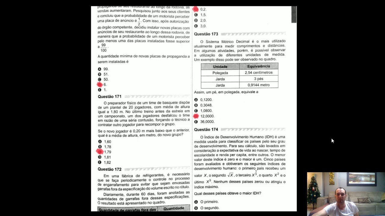 Gabarito ENEM Matemática 2019